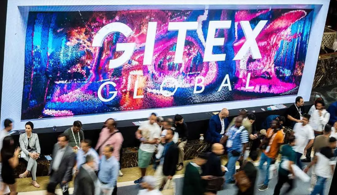 picture of screen with name of event Gitex Global