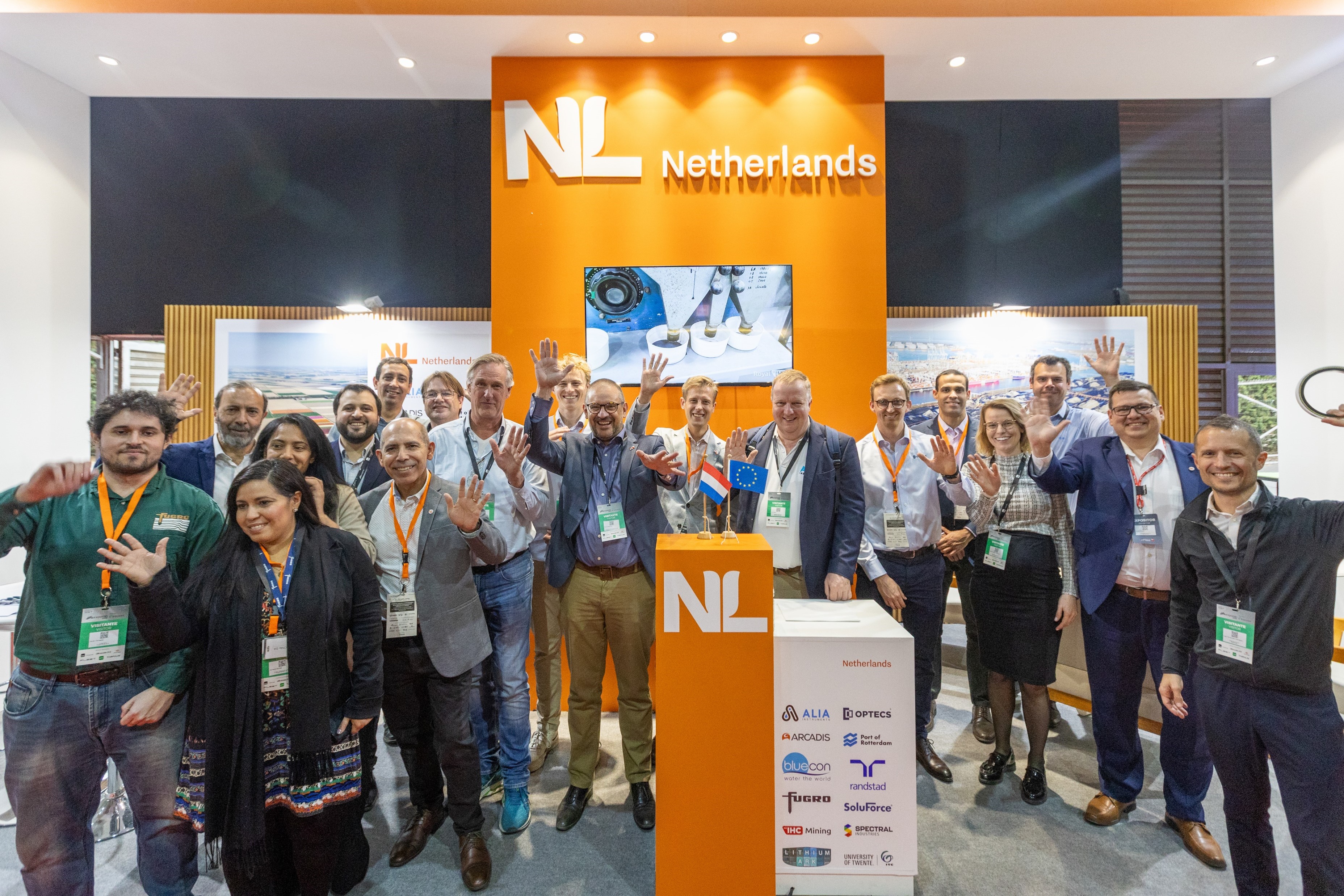 Dutch representatives in Dutch stand of Expomin