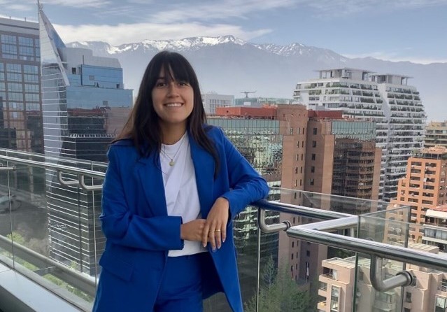 Maya with the Andes montains in the back