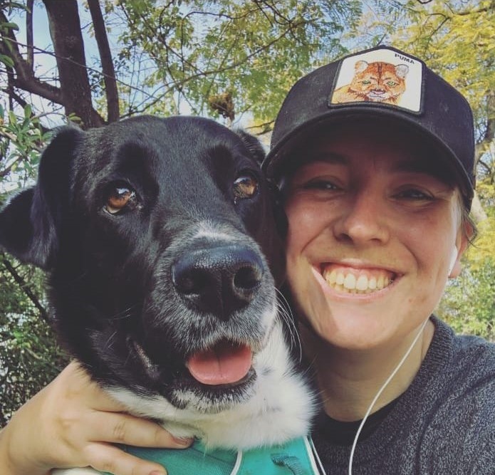Vivian and her beloved dog Boef