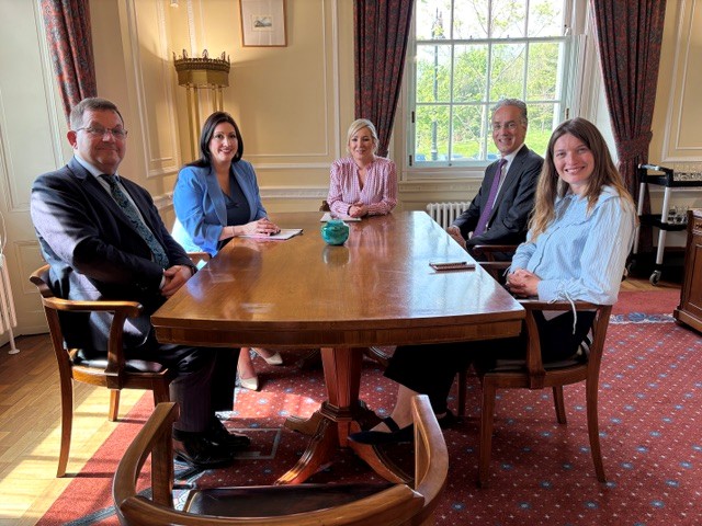 Photo of Honorary Consul and Dutch Ambassador visit to the office of OFMDFM April 2025