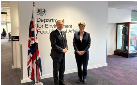 Dutch Minister Robert Tieman (IenW) and UK Minister Emma Hardy (DEFRA)