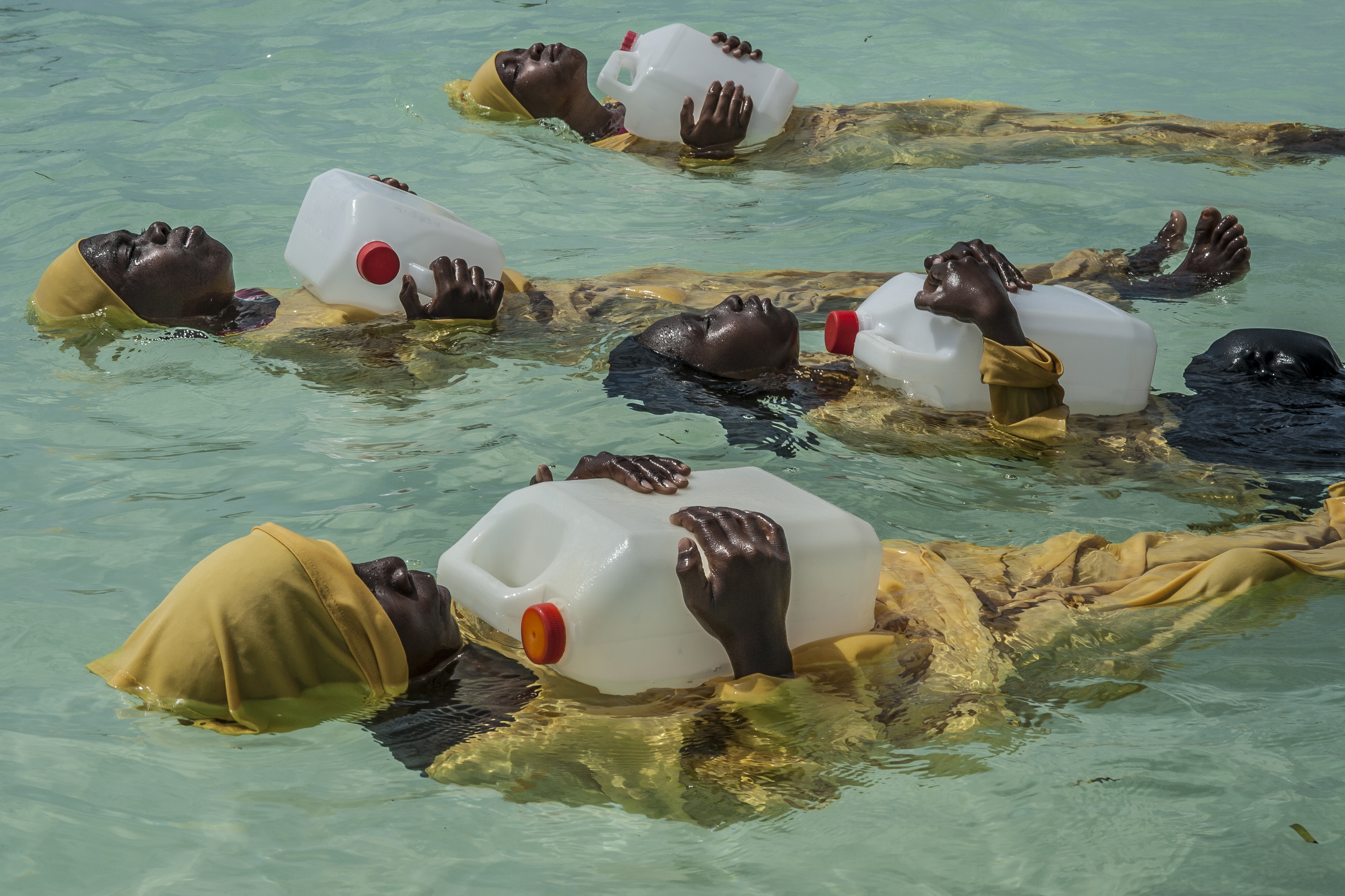Primary school students from Zanzibar during swimming lessons © Anna Boyiazis