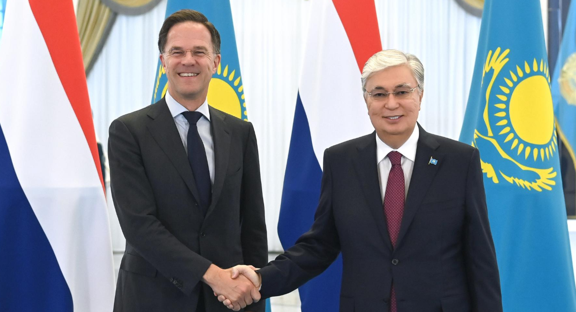 Former Minister-President Mark Rutte meets President Kassym-Jomart Tokayev in 2024