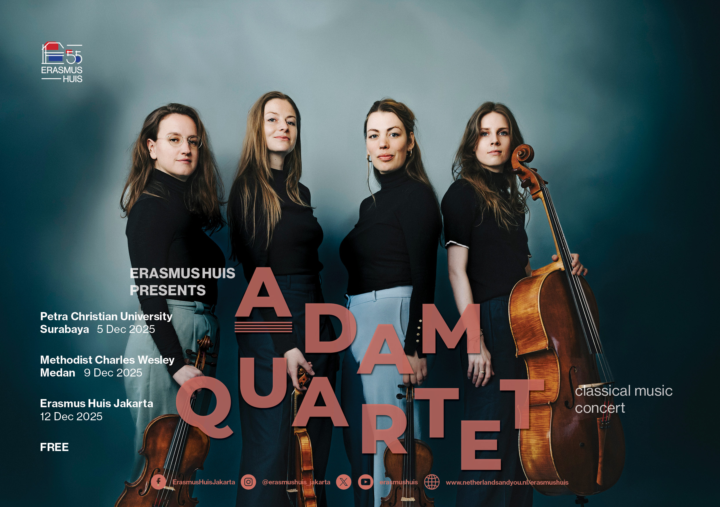 Flyer of Adam Quartet, Classical Music Concert