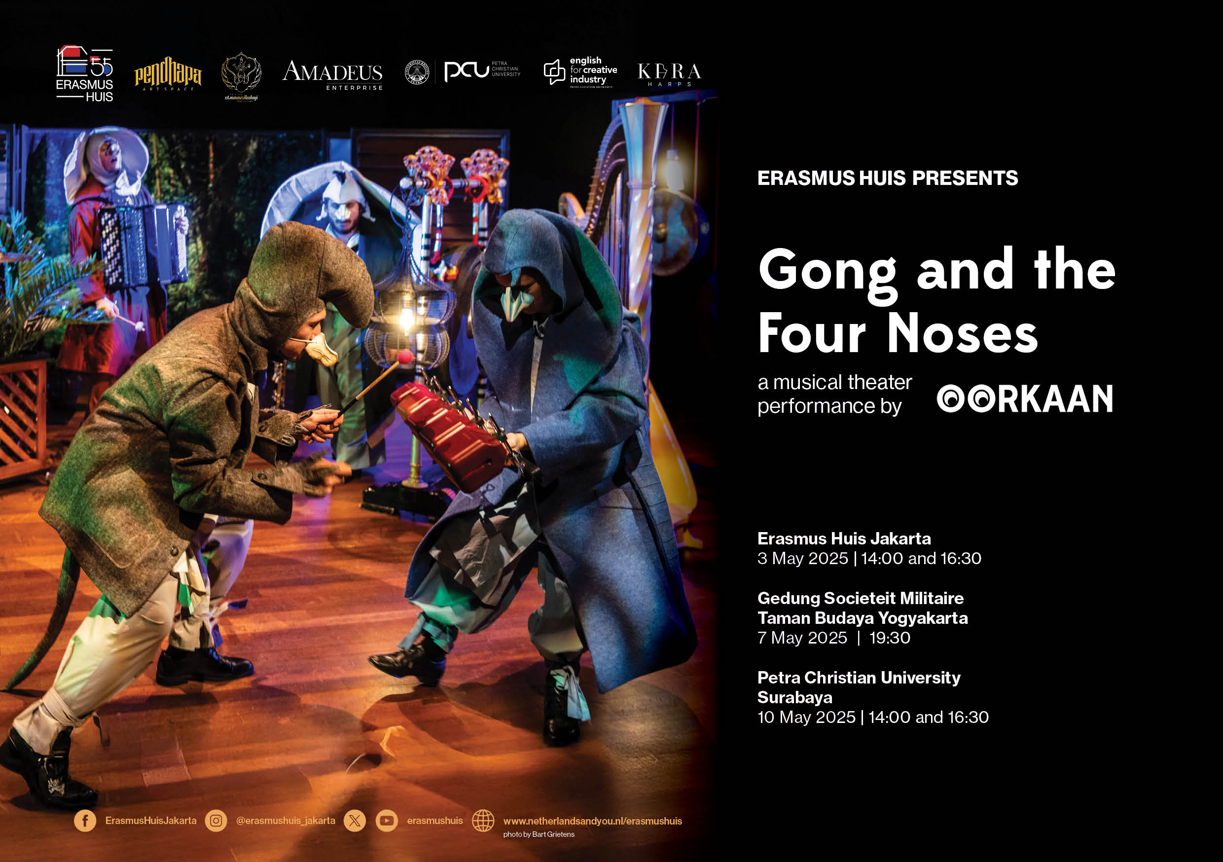 Poster of Gong and the Four Noses, musical theater performance by Oorkaan