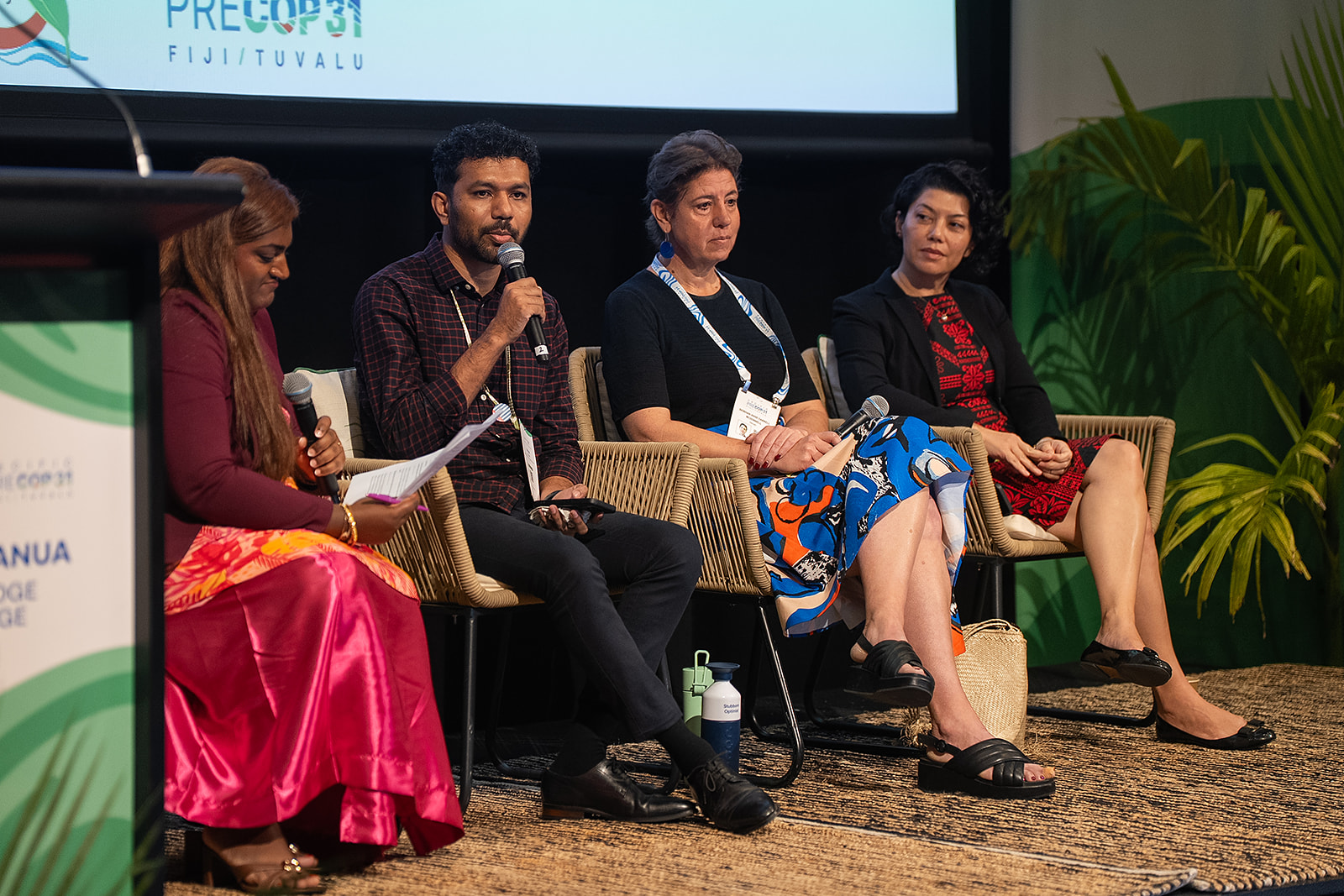 From Left to Right: Moderator Patricia Chand and Panelists Vishal Prasad, Dr. Siobhan McDonnell and Ms Lee-Anne Sackett