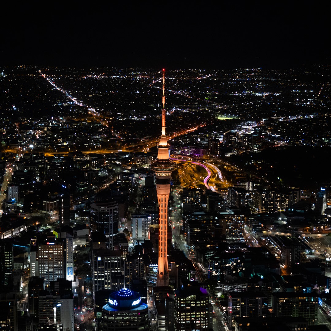 Orange Sky Tower Auckland