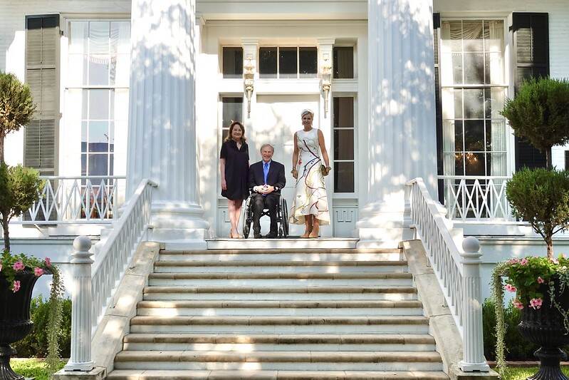 Queen Máxima meets with Texas Governor Greg Abbott and First Lady Cecilia Abbott.