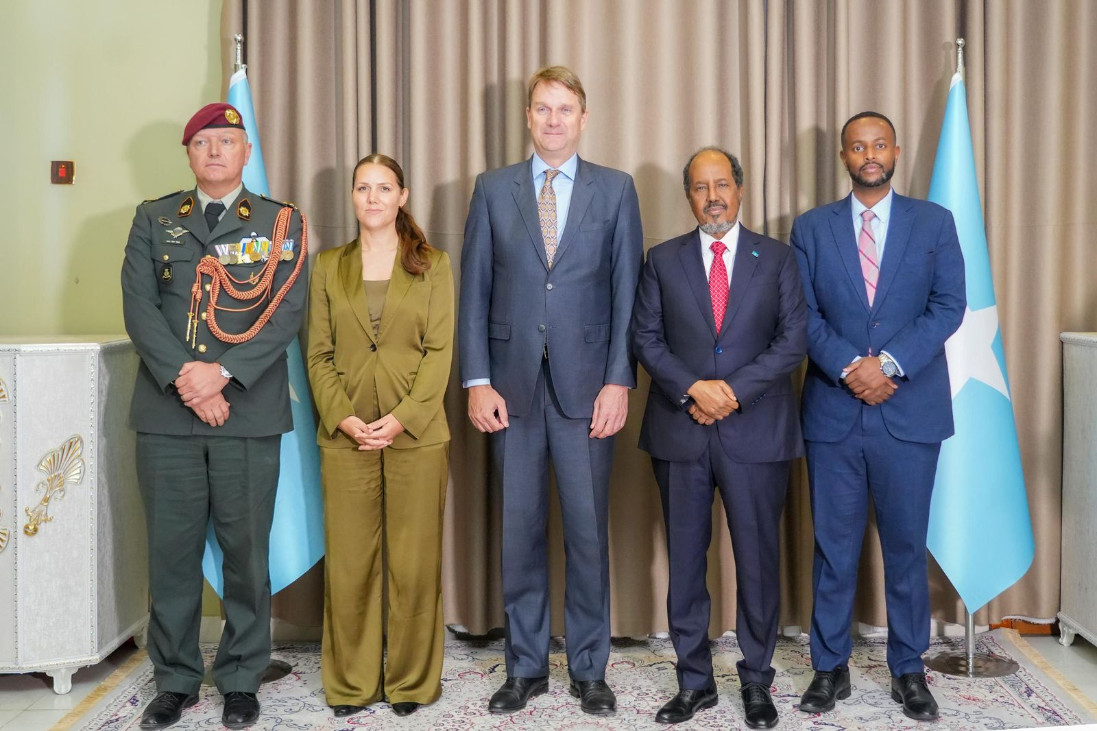 The Netherlands delegation with President Hassan Sheikh Mohamud in Mogadishu