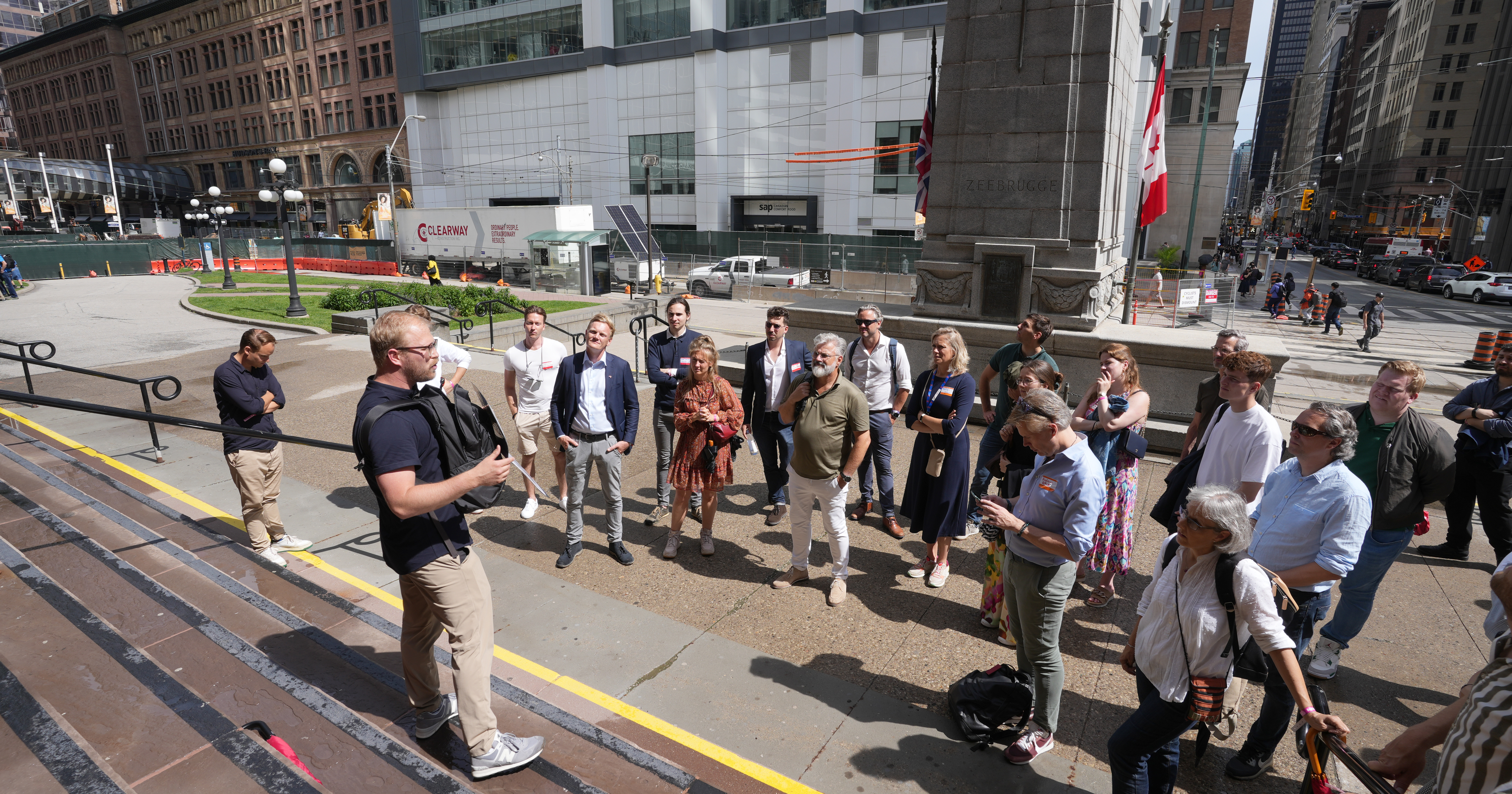 Walking tour for startup trade mission in Toronoto.