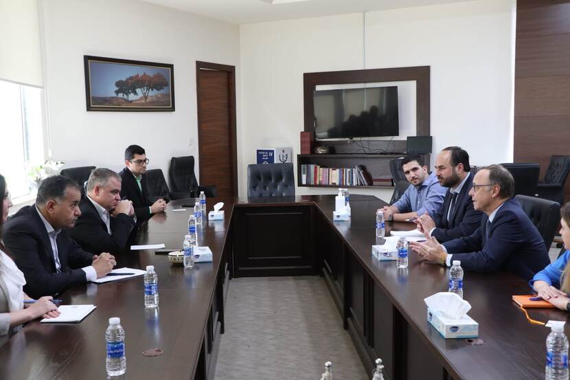 H.E. Ambassador of the Kingdom of the Netherlands, Mr Harry Verweij and Ambassador for Youth, Education and Employment Mr. Tijmen Rooseboom meet with H.E. Minister for Youth of Jordan, Mr. Mohammad Al-Nabulsi