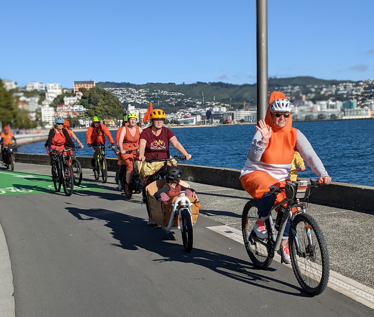 Orange Bike Ride in Wellington