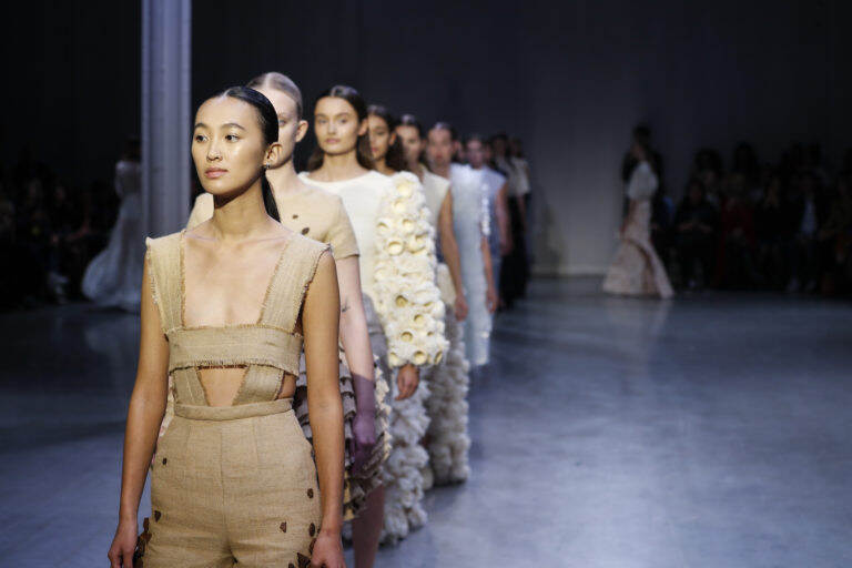 Models on the fashion catwalk