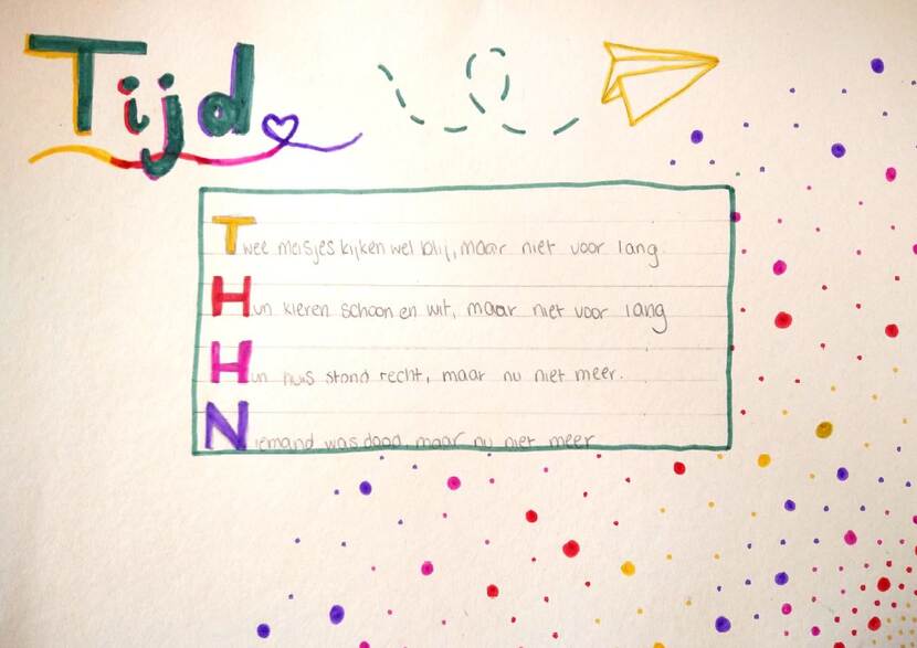 Poem made by a pupil of the Dutch Regenboogschool