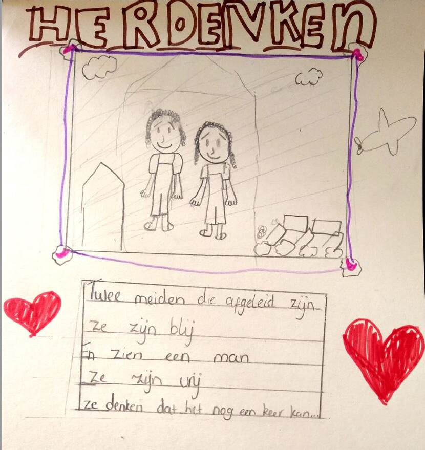 Poem made by a pupil of the Dutch Regenboogschool