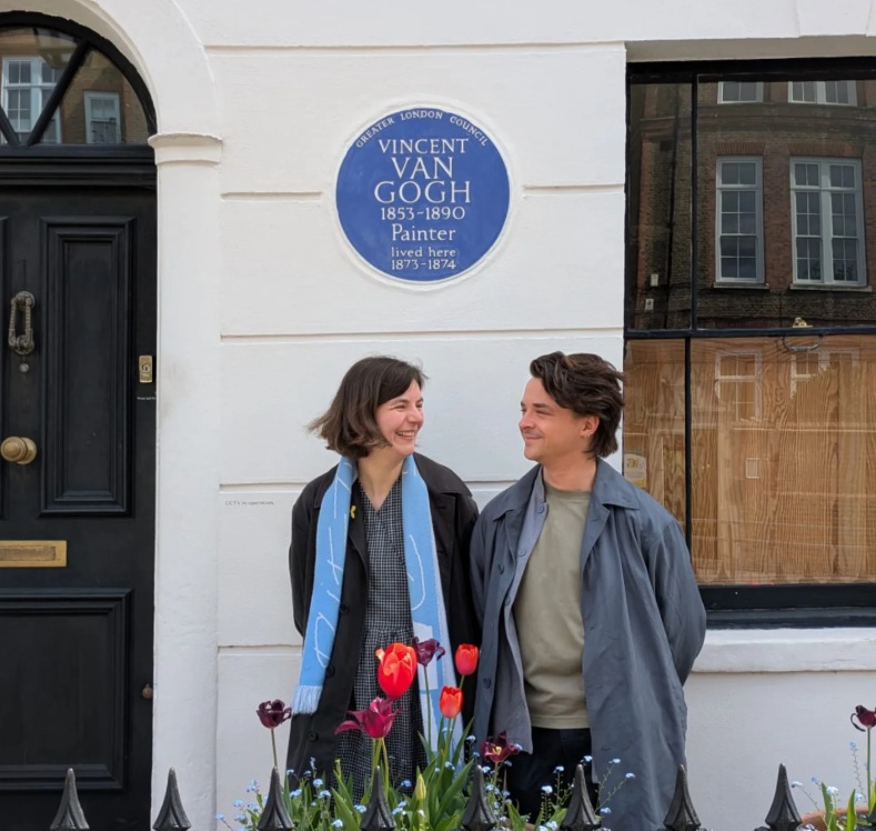 Dutch artists Annabelle Binnerts and Bart Lunenburg at Van Gogh House London